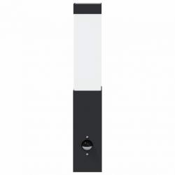 Lumière Murale Extérieure Détecteur Noir Acier Inoxydable IP44