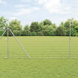 Clôture de champ 1,5x25 m en acier galvanisé