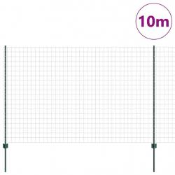 Set de Clôture de Jardin 2 Pcs Vert Métal 10 x 1,5 m Durable