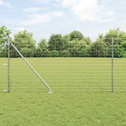 Clôture Euro avec 7 poteaux pointus, 1x10m en acier galvanisé
