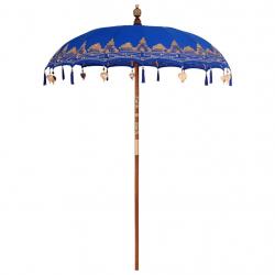 Parasol Autre Bleu x 250 cm Coton et bois massif
