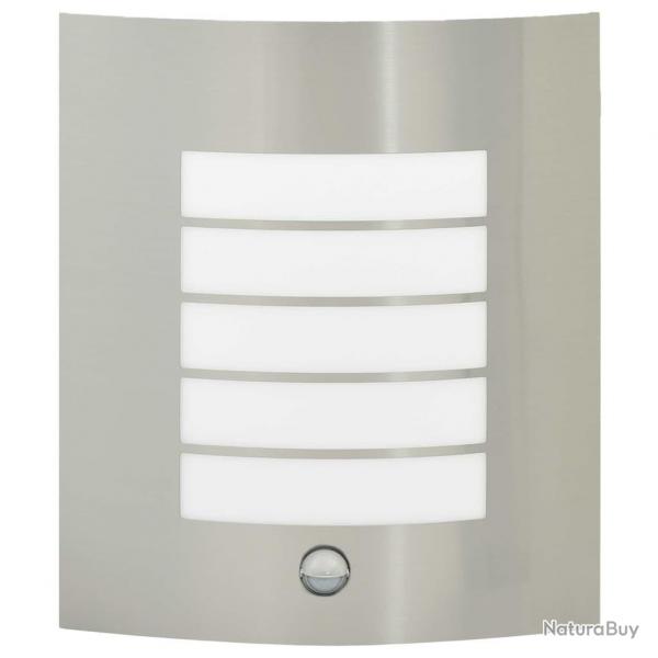 Applique murale extrieure avec capteur 2 pcs Argent Acier inoxydable IP44