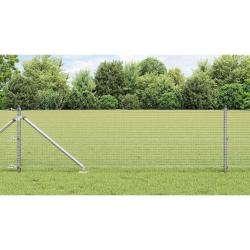 Set de poteaux de clôture Lot de 2 Galvanisé Acier galvanisé