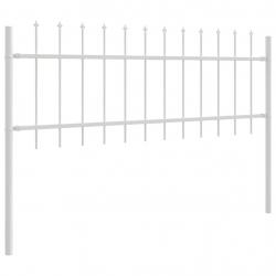 Clôture de jardin Blanc 5.1 x 1 m Acier enduit de poudre