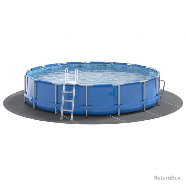 Tapis de sol de piscine Grise claire  610 cm en tissu non tiss ronde