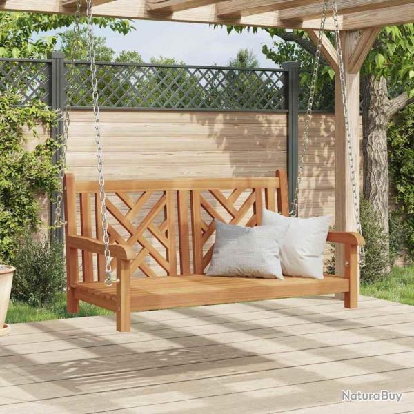 Banc Balanoire Marron 114 x 60 x 64 cm Bois de teck massif