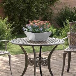 Jardinières en bol 5 pcs 35x35x15 cm en inox