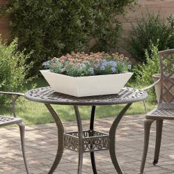 Jardinière en plastique 5 pcs Blanc 50 x 50 x 15 cm Acier