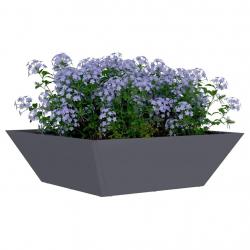 Jardinières en acier, 5 pièces, anthracite, 50x50x15 cm