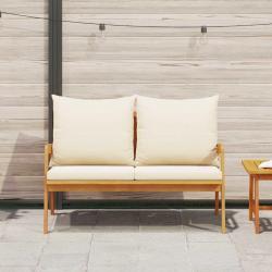 Banc de jardin avec coussins 115x65x71 cm Bois d'acacia massif