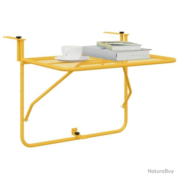 Table suspendue pliable en Moutarde - 60x40 cm, Acier