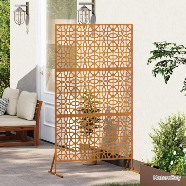 cran de confidentialit 100x50x180 cm en acier corten