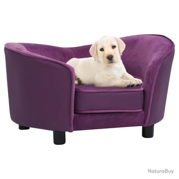 Canap pour chien Bordeaux 69x49x40 cm Peluche et similicuir