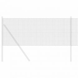 Clôture en fil de fer soudé gris 0,8 x 25 m en acier