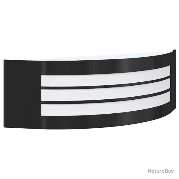 Applique murale extrieure 2 pices en acier inoxydable noir IP44