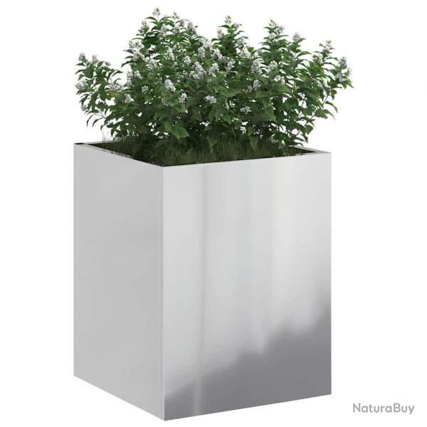 Cache-pot de jardin Argent 50 x 32 x 40 cm Acier galvanis