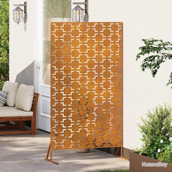 cran de confidentialit 100x50x180 cm en acier, fait pour durer face aux intempries.