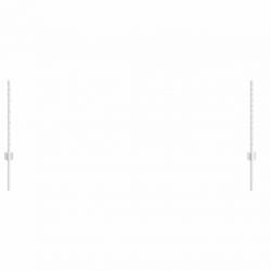 Poteaux de clôture - Set de 5 pièces de 60 cm en acier galvanisé (U-Channel)