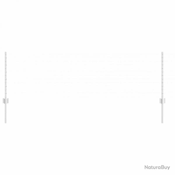Poteaux de clture - Set de 5 pices de 60 cm en acier galvanis (U-Channel)