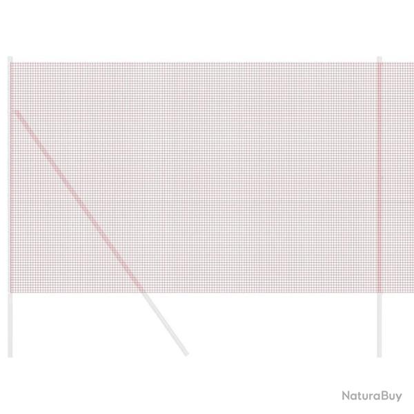 Clture en fil soud Rouge 1,5 x 10 m en acier