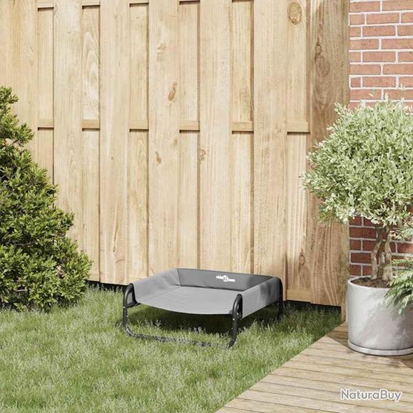 Lit de chien surlev Gris clair S en tissu Oxford et acier