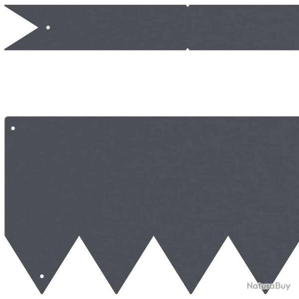 Bordures de Pelouse 20 pcs Anthracite 100x0,5x15 cm Plastique