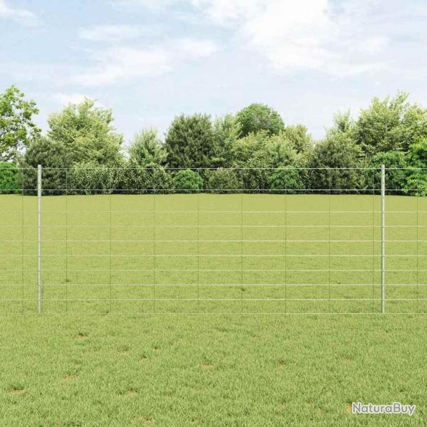 Poteaux de clture 22 pcs U-Channel 100 cm en acier galvanis