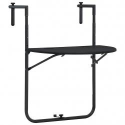 Table de balcon Noir 60x64x83,5 cm Plastique Aspect de rotin