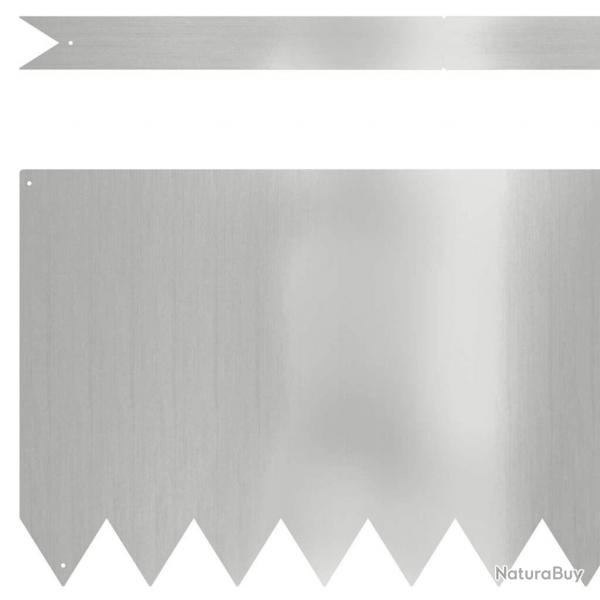 Bordures de gazon 10 pcs 100x0.5x30 cm Acier galvanis