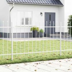 Clôture de jardin Blanc 5.1 x 1 m Acier enduit de poudre