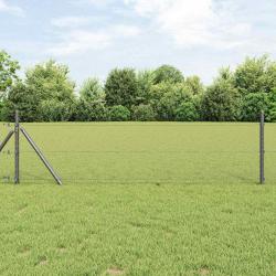 Clôture Hexagonale Grise Gris 0,4 x 100 m Acier