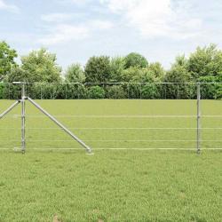 Clôture de champ 0,8x25 m en acier galvanisé