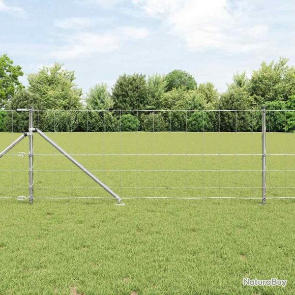 Clture de champ 0,8x25 m en acier galvanis