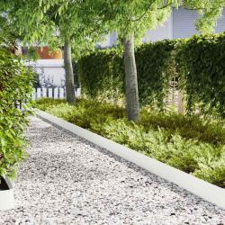 Bordures de jardin 30 pcs Blanc 100x0.5x20 cm Plastique