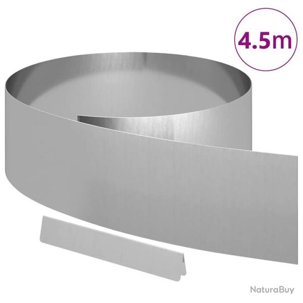 Bordure de jardin Argent 450 x 20 cm Acier galvanis