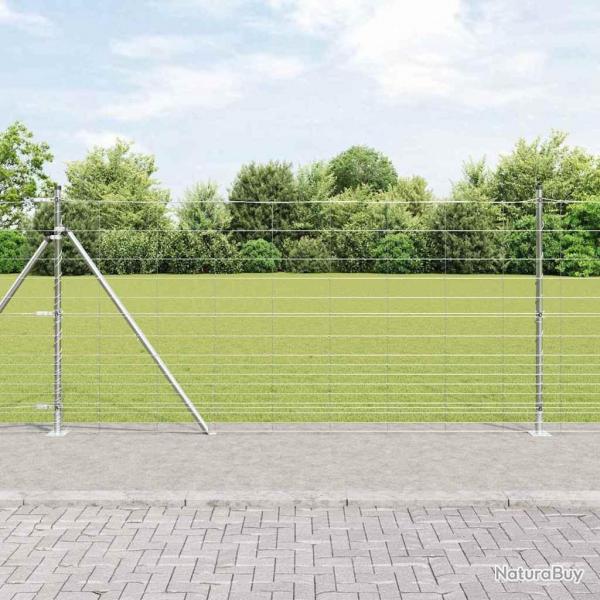Clture de terrain 1.2x25 m en acier galvanis