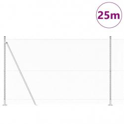Set de Clôture Set de 2 Acier galvanisé 25 x 1,5 m Durable