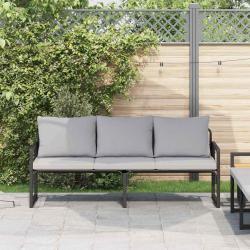 Banc de jardin Noir 61 x 72.5 x 71 cm Acier