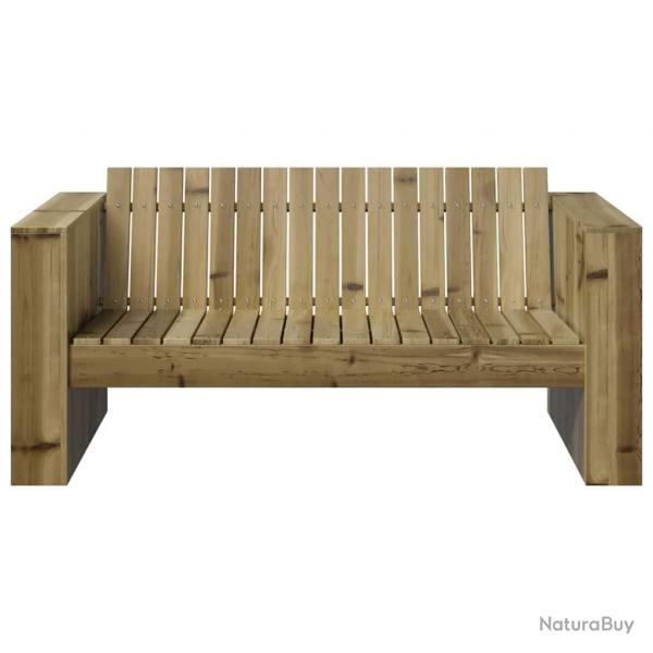 Canap de jardin 2 places 134x60x62 cm Bois de pin trait
