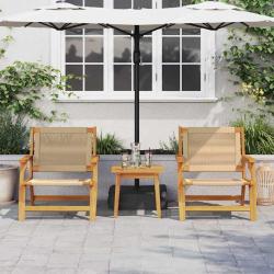 Chaises de Jardin 2 pcs Beige 67x77x73 cm Bois Massif d'Acacia