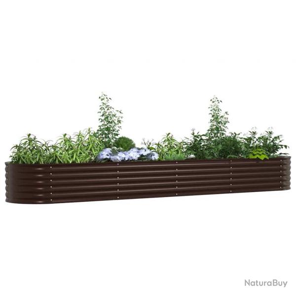 Jardinire surleve Marron 400x80x44 cm en Acier Galvanis