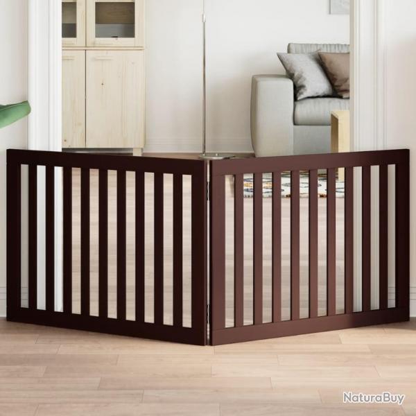 Barrire pour chien pliable 2 panneaux 160 cm bois de peuplier