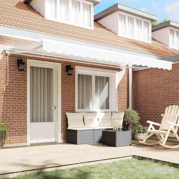 Tissu de remplacement de store pour cadre de 4x2 m Blanc