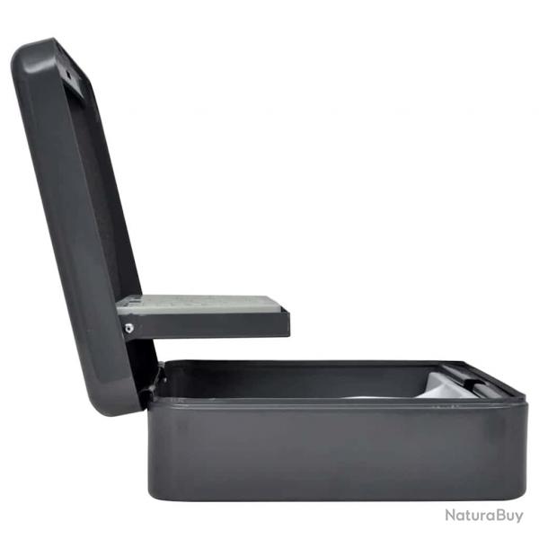 Coffre-fort portable Gris fonc Acier Moyen Coffre-fort portable