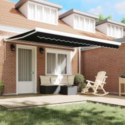 Tissu de remplacement de store pour cadre 4x3 m noir