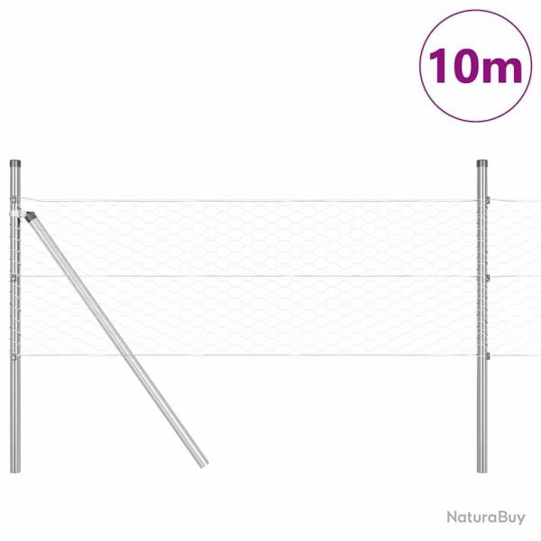 Clture Hexagonale 0,4x10 m Acier Galvanis