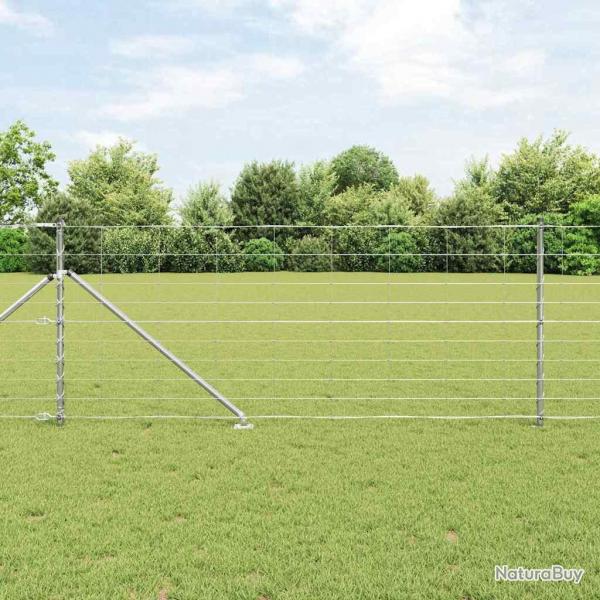Clture de champ 1 x 25 m en acier galvanis