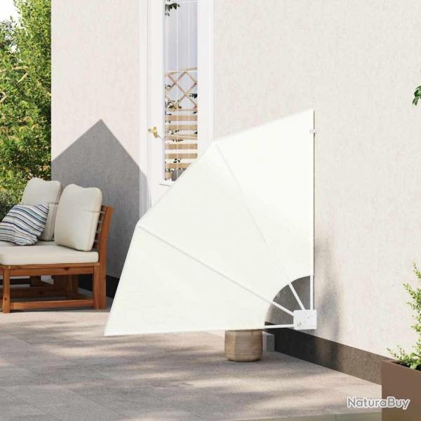 cran de confidentialit pour balcon Crme 115 x 115 cm tissu