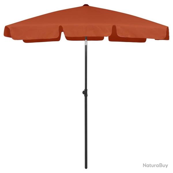 Parasol de plage terre cuite 180x120 cm