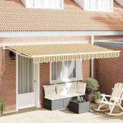 Tissu de remplacement de l'auvent pour cadre 4x2 m à rayures multicolores